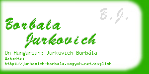 borbala jurkovich business card