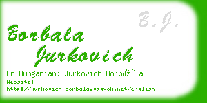 borbala jurkovich business card